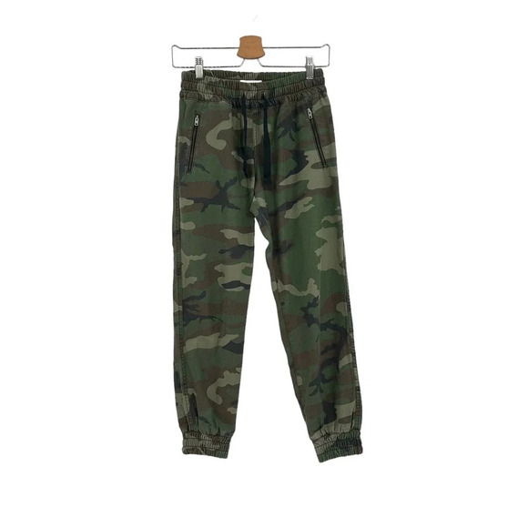 Aritzia Tna Alix Pants Joggers‎ High-Waisted Army Camo Print Green Size XS - Picture 2 of 10